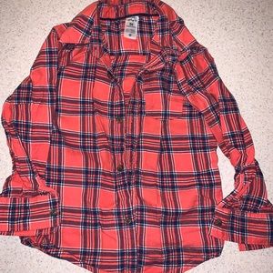 Boys red flannel shirt